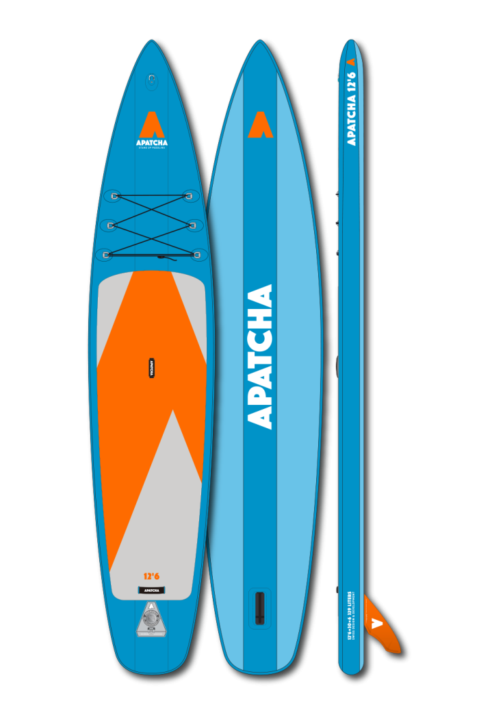 9011BL Apatcha SUP 12 6  Touring Inflatable Blue Orange  