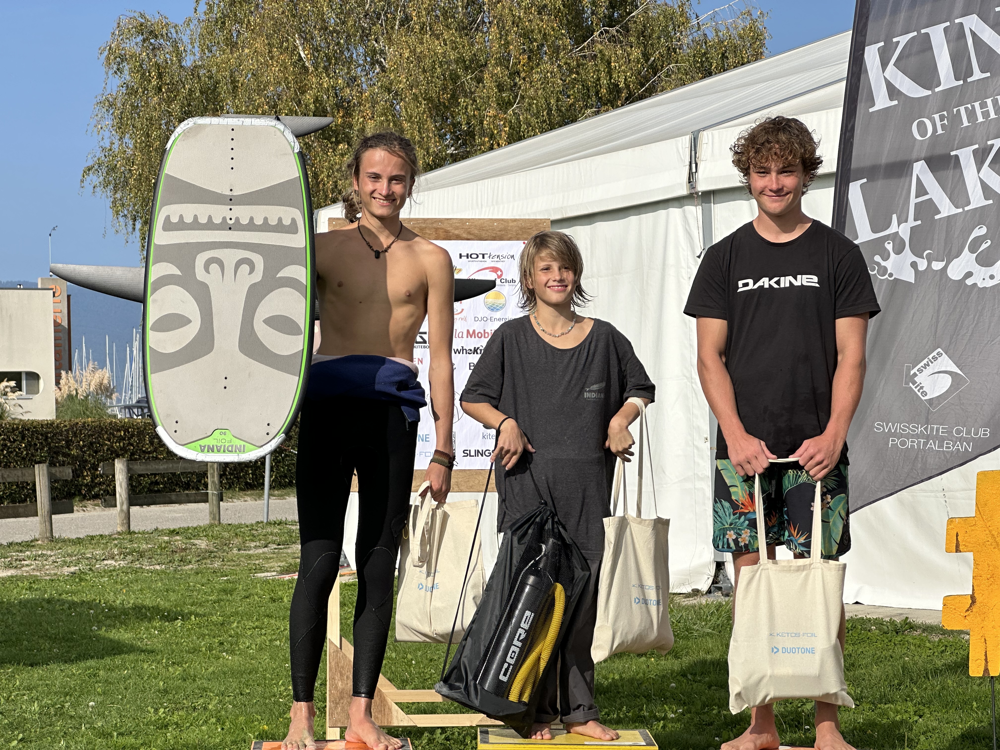 Matheo and Robert von Roll top the podium at the King of the Lake Pumpfoil Competition!